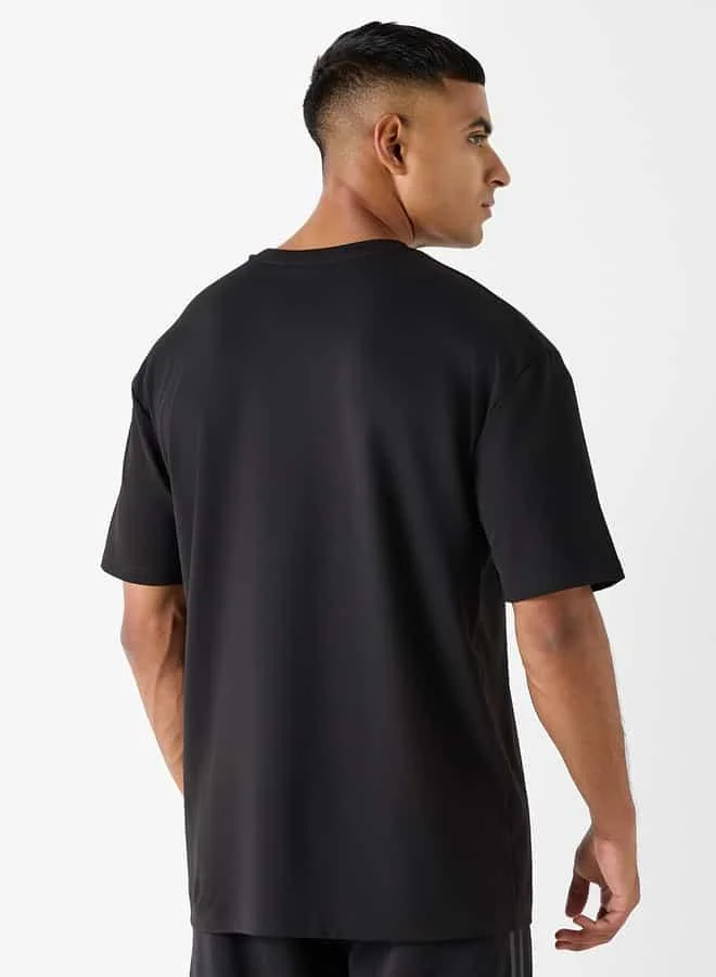 Kappa Kappa Logo Detail Crew Neck T-shirt with Short Sleeves