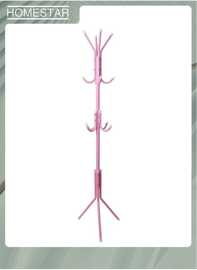 HOMESTAR Metal Freestanding Coat Rack,Stainless Steel Coat Rack Stand with 9 Hooks for Hanging Scarf, Bag,Jacket, Hall Tree Hanger Holder Stand  - Image 1