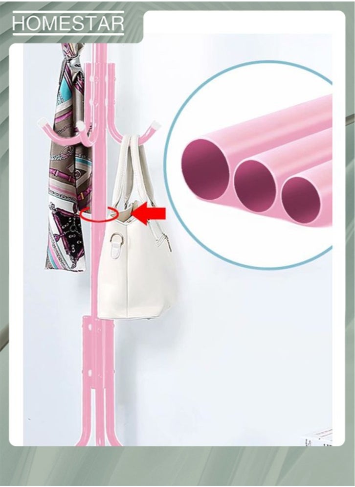 HOMESTAR Metal Freestanding Coat Rack,Stainless Steel Coat Rack Stand with 9 Hooks for Hanging Scarf, Bag,Jacket, Hall Tree Hanger Holder Stand  - Image 3