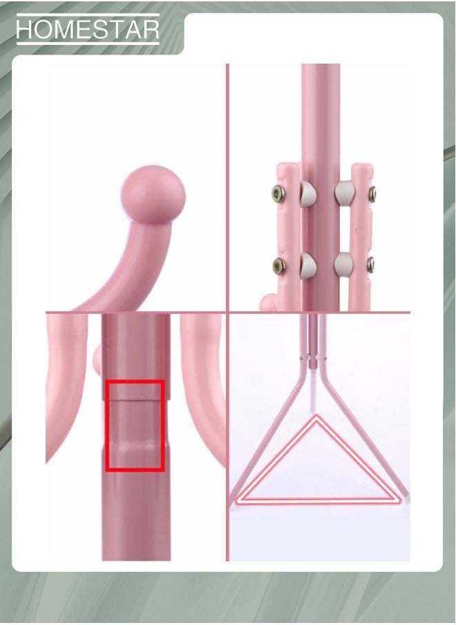 HOMESTAR Metal Freestanding Coat Rack,Stainless Steel Coat Rack Stand with 9 Hooks for Hanging Scarf, Bag,Jacket, Hall Tree Hanger Holder Stand  - Image 4