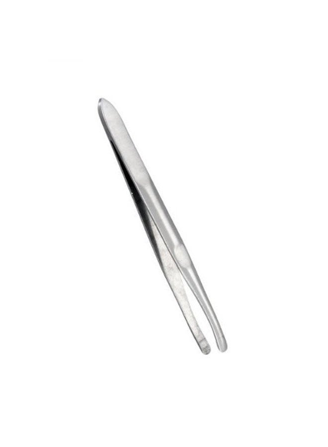 Yimart Silver Stainless Steel Round Tip Eyebrow Hair Tweezer Makeup Cosmetic Tool - Image 2