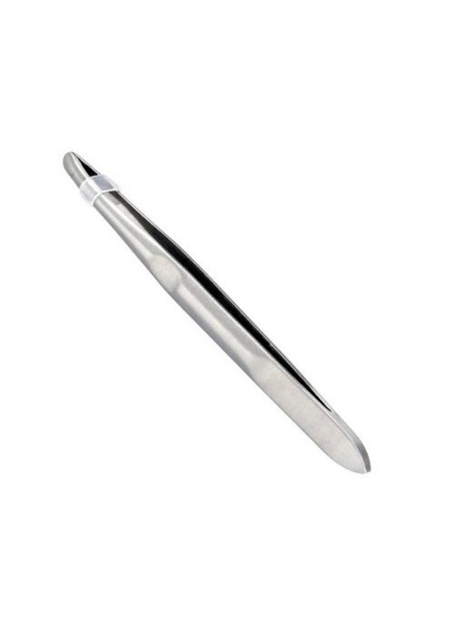 Yimart Silver Stainless Steel Round Tip Eyebrow Hair Tweezer Makeup Cosmetic Tool - Image 1