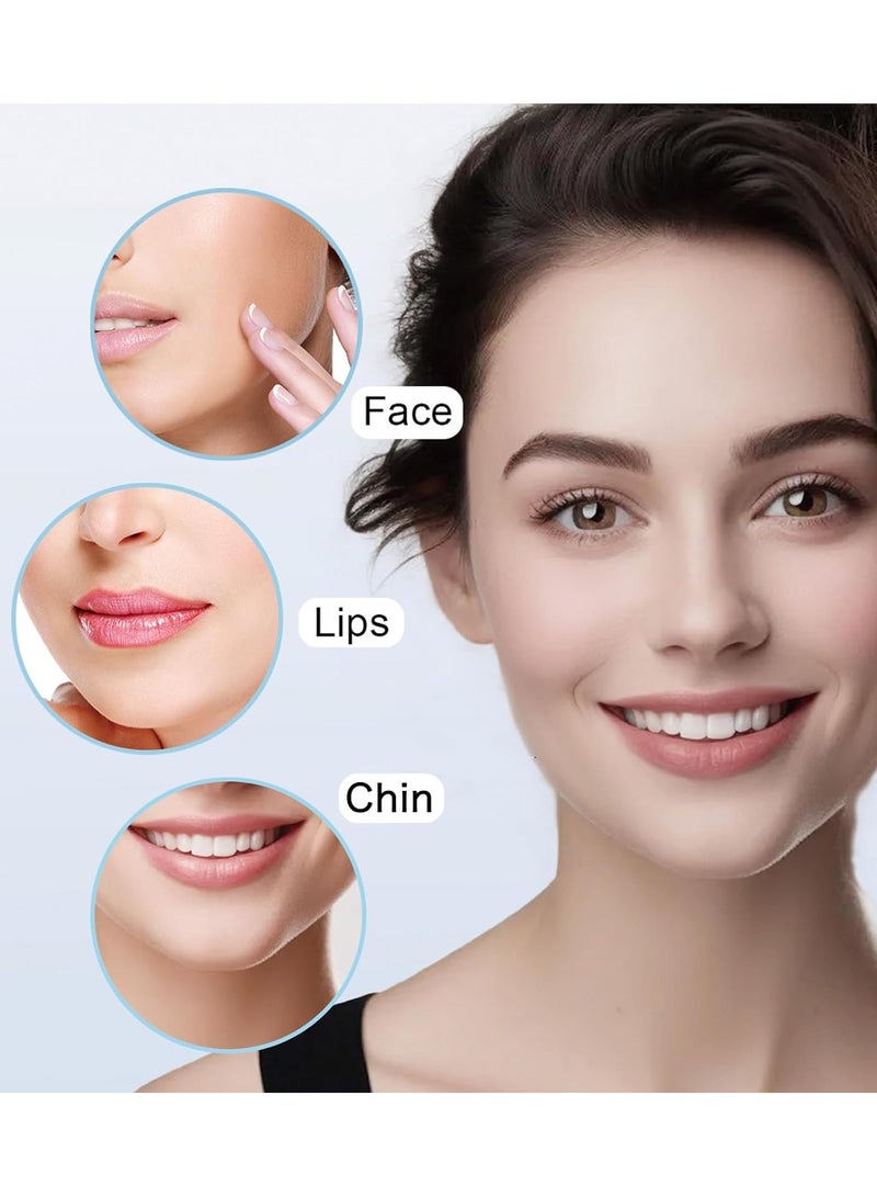 Facial Hair Remover for Women, USB Electric Eyebrow Shaver, Painless Trimmer for Body, Lips, Chin with LED Light & 1 Replacement Head - Image 2