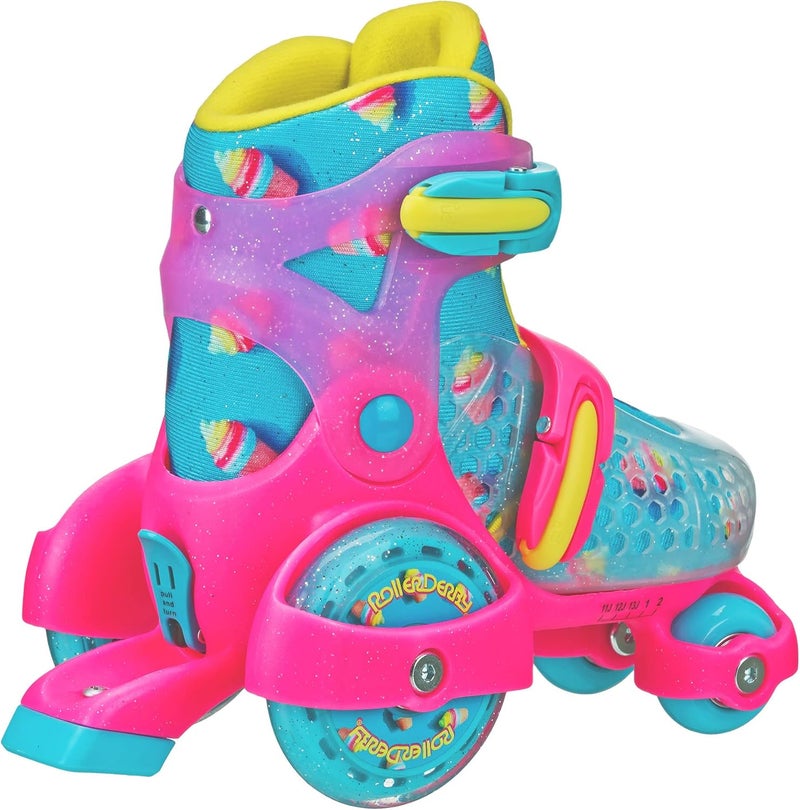 Roller Derby Fun Roll Beginner Roller Skates for Kids by Roller Derby - Adjustable Sizing, Ice Cream Color - Image 2
