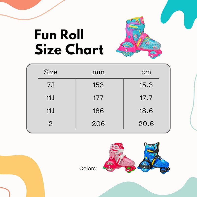 Roller Derby Fun Roll Beginner Roller Skates for Kids by Roller Derby - Adjustable Sizing, Ice Cream Color - Image 3