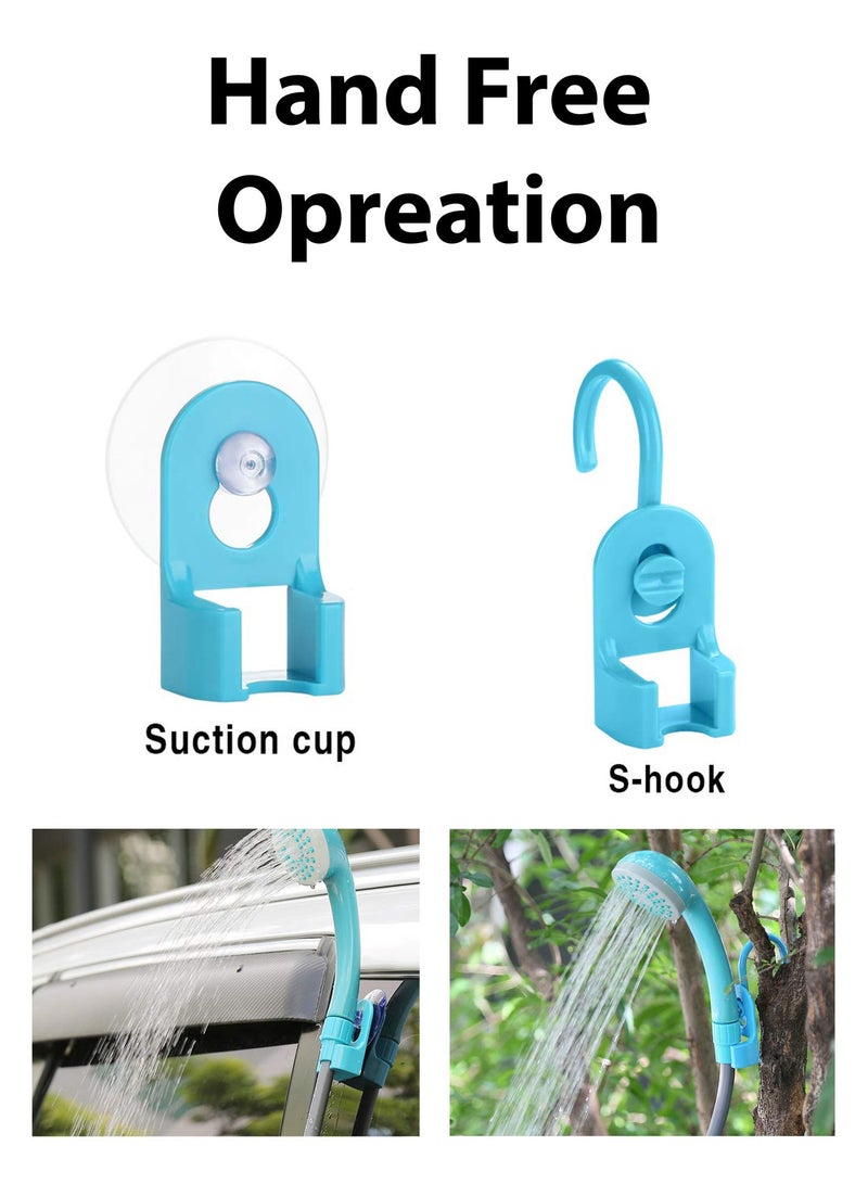 R.VIHAN Portable Camping Shower Kit for Travel Camping Hiking Beach with Foldable Bucket USB Rechargeable Water Pump  2 Meters Hose for Outdoor Car Washing Pet Cleaning Gardening Watering Plants Compact, Easy to Store and All in One Shower Solution - Image 4