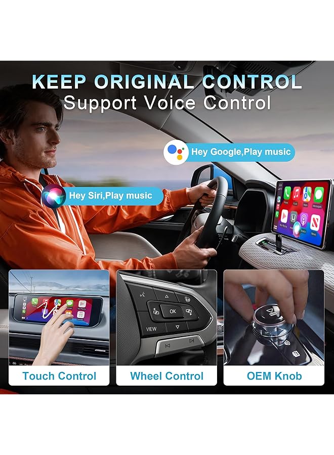 KASTWAVE 2-In-1 Wireless Carplay & Android Auto Adapter For Car Stereo, Plug And Play Wireless Dongle With Usb-A Extension & Usb-C Adapter, Fast Stable Connection, Auto Reconnect, Zero Delay - Image 5