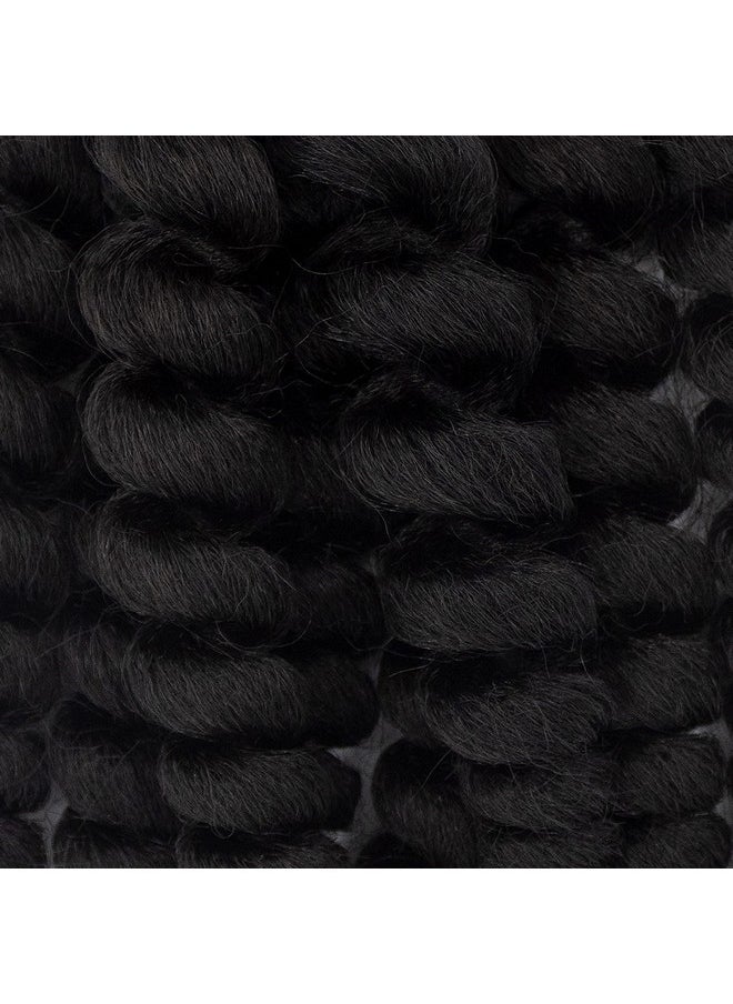Flexi Rod Curls 6X Crochet Hair Extensions (3 Packs Of 2X Per Pack) Natural & Soft Texture Fluffy Wand Curl 14 Inch 1B