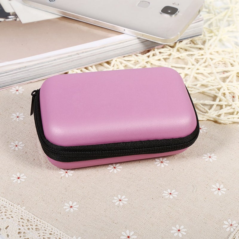 Mini Storage Bag Gadgets Organizer Portable Case For Earphone U Disk Data Cable Hot (Pink) - Image 2