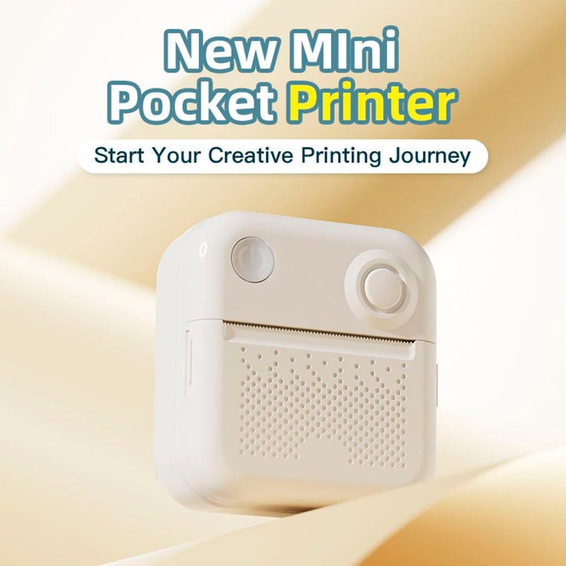 Portable Mini Pocket Thermal Printer W 2 Inch For Photo Receipt Labels Notes Lists - Image 3