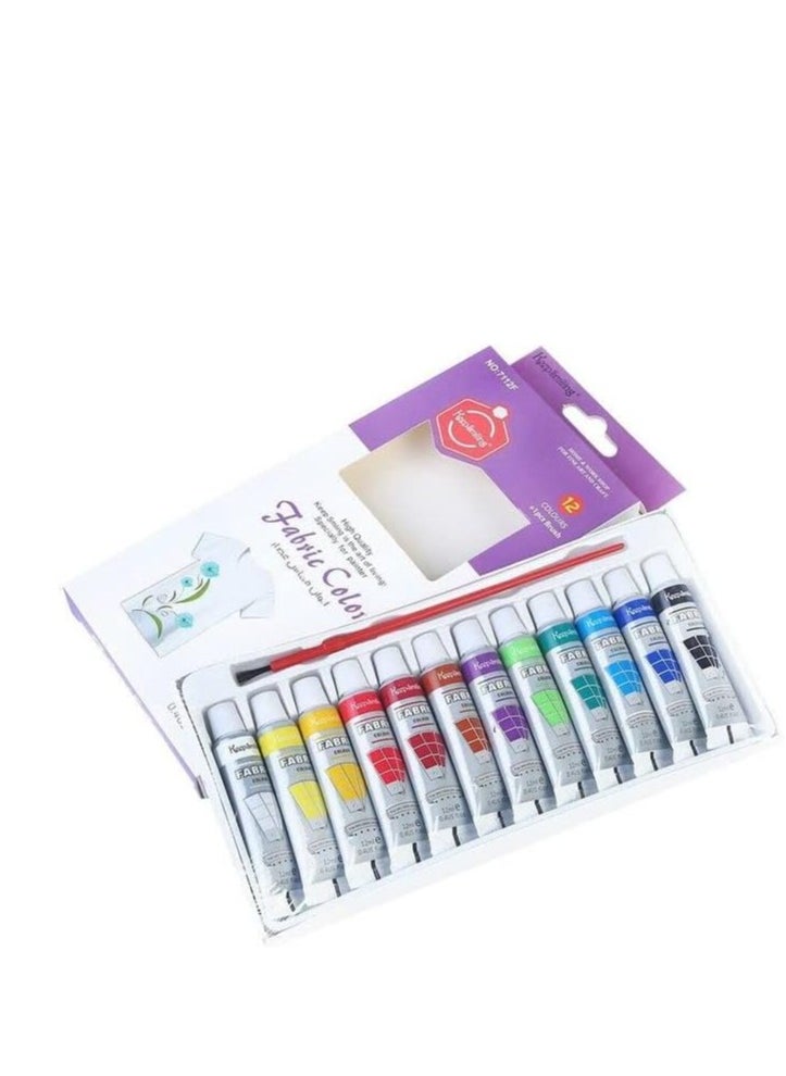 Keep Smiling Fabric Colors Set, 12colors X 12ml, Keep Smiling's Colors  - Image 1