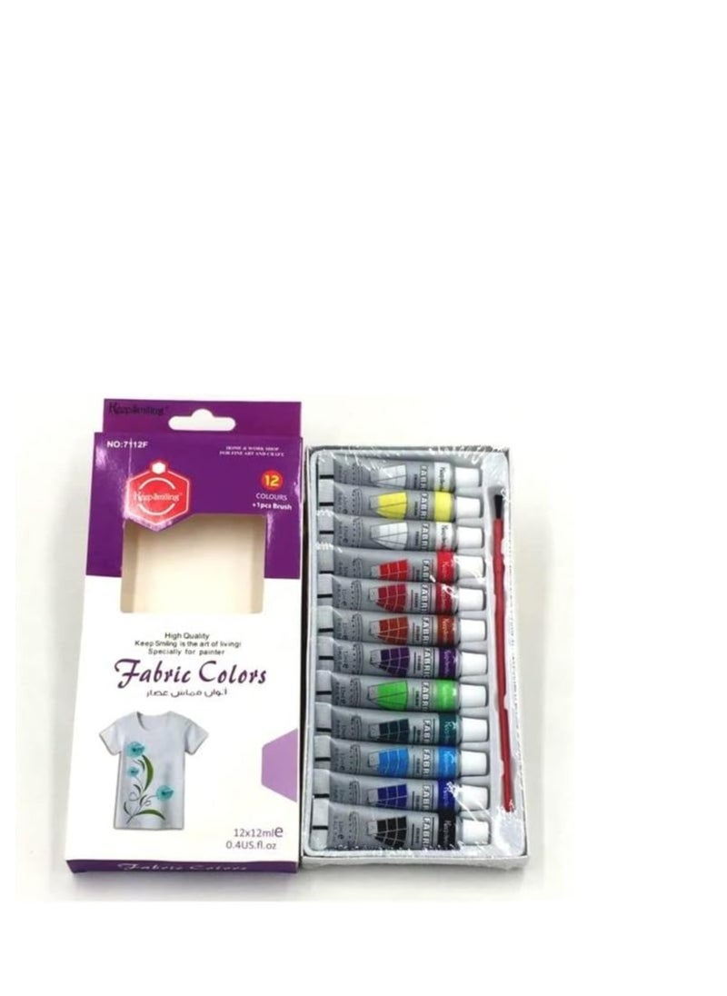 Keep Smiling Fabric Colors Set, 12colors X 12ml, Keep Smiling's Colors  - Image 3