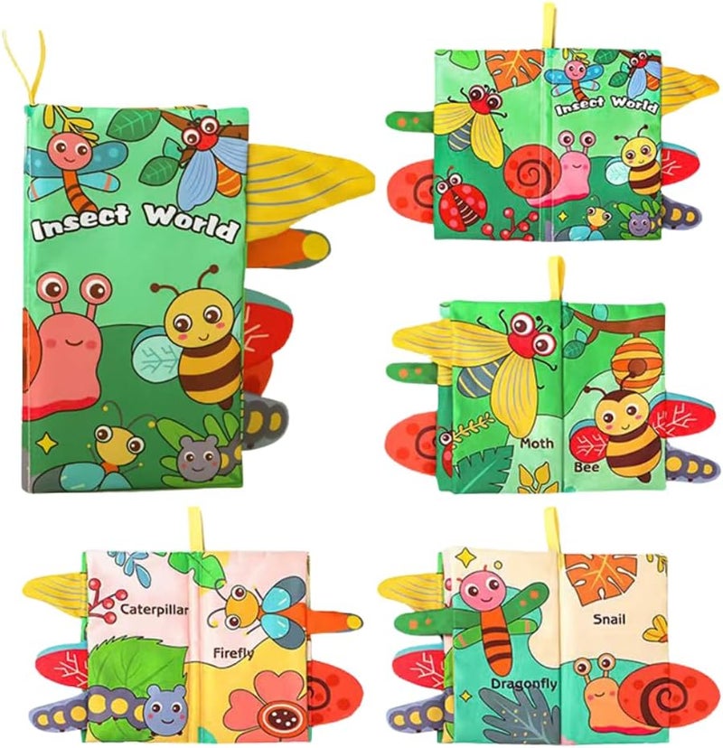 turtees Insect World Soft Baby Book with Teether - Educational Toy for Early Learning - Image 2