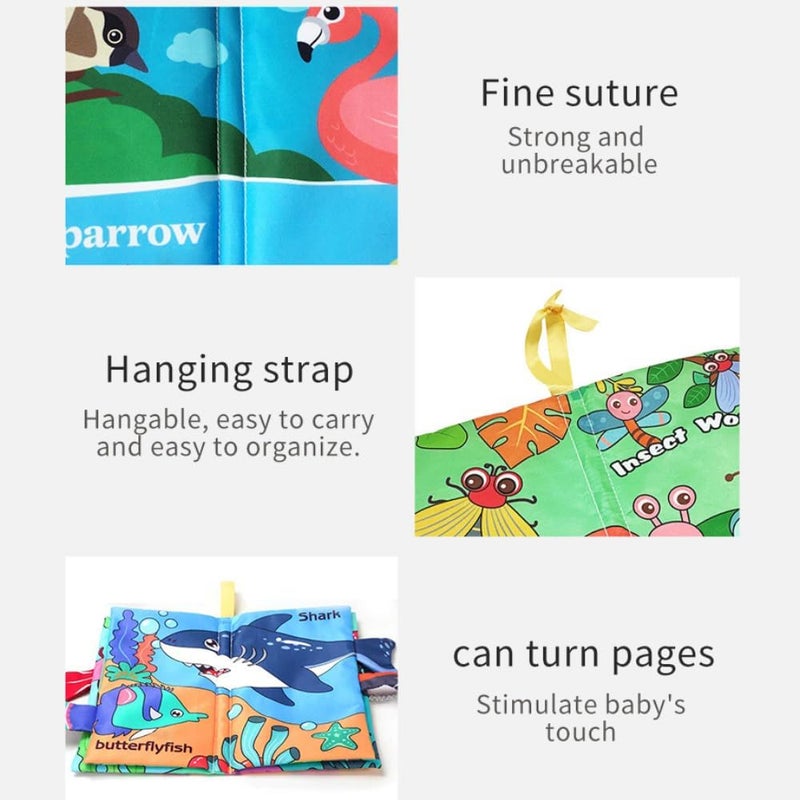 turtees Insect World Soft Baby Book with Teether - Educational Toy for Early Learning - Image 3