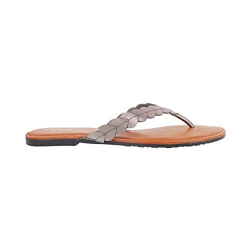 Metro Womens Synthetic Gun Metal Slippers (Size (3 UK (36 EU)) - Image 2