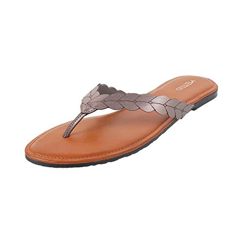 Metro Womens Synthetic Gun Metal Slippers (Size (3 UK (36 EU)) - Image 1