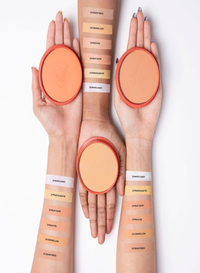 Olivia Skinsync Pan Cake 30g | Full Coverage Waterproof Makeup Base | Velvety Matte Finish | Hides Blemishes | Sweat-Resistant | UV Protection | Long-Lasting & Crease-Free Wear | 21 Pinacolada Pie - Image 2