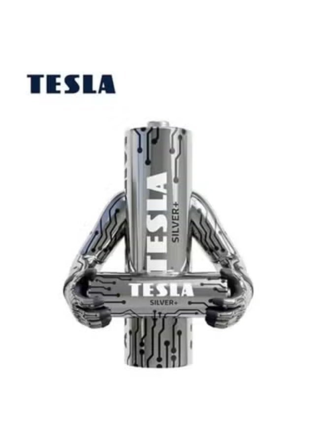 Tesla بطاريات تسلا AAA فضية + قلوية LR03 1.5 4 قطع - Image 3