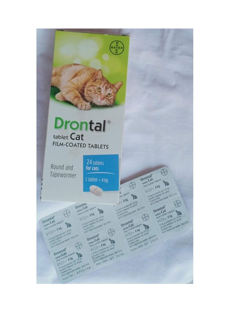 BAYER Drontal Tasty Bone Worming ( Round and Tapewormer ) for Cats - 8 Tablets - Image 2