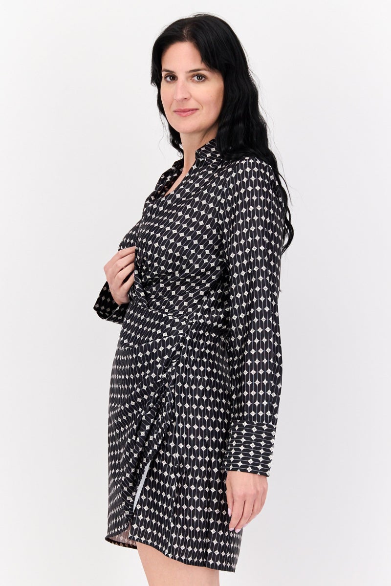 Black Tape Women Allover Print Mini Dress, Multicolor  - Image 2