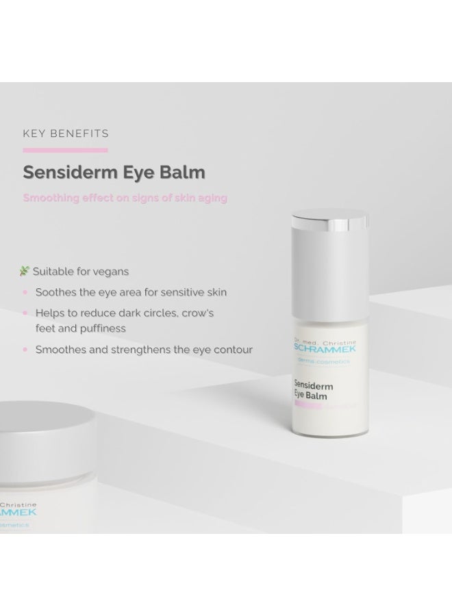 Schrammek Sensiderm Eye Balm - Intensive Care for Dark Circles, Puffiness, and Crow’s Feet - Gentle Formula with Eyebright and Centella Asiatica - Smooths and Hydrates - Dr - Image 2