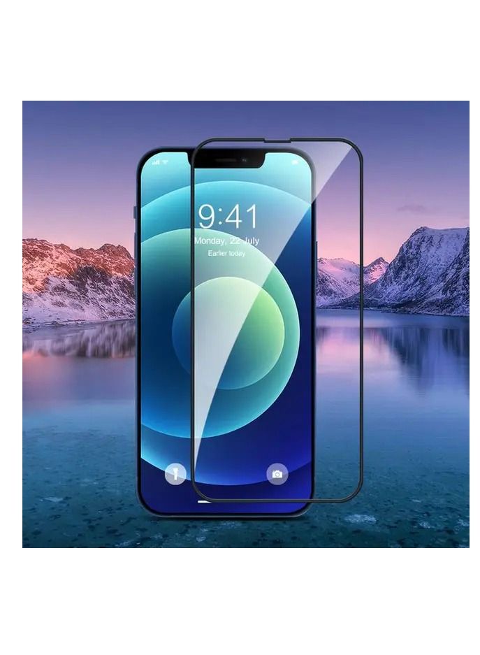 devia Van Series Full Screen Silicone Edge Twice-Tempered Glass Screen Protector for iPhone13 6.1" & 13 Pro 6.1"(2021) - Clear - Image 2