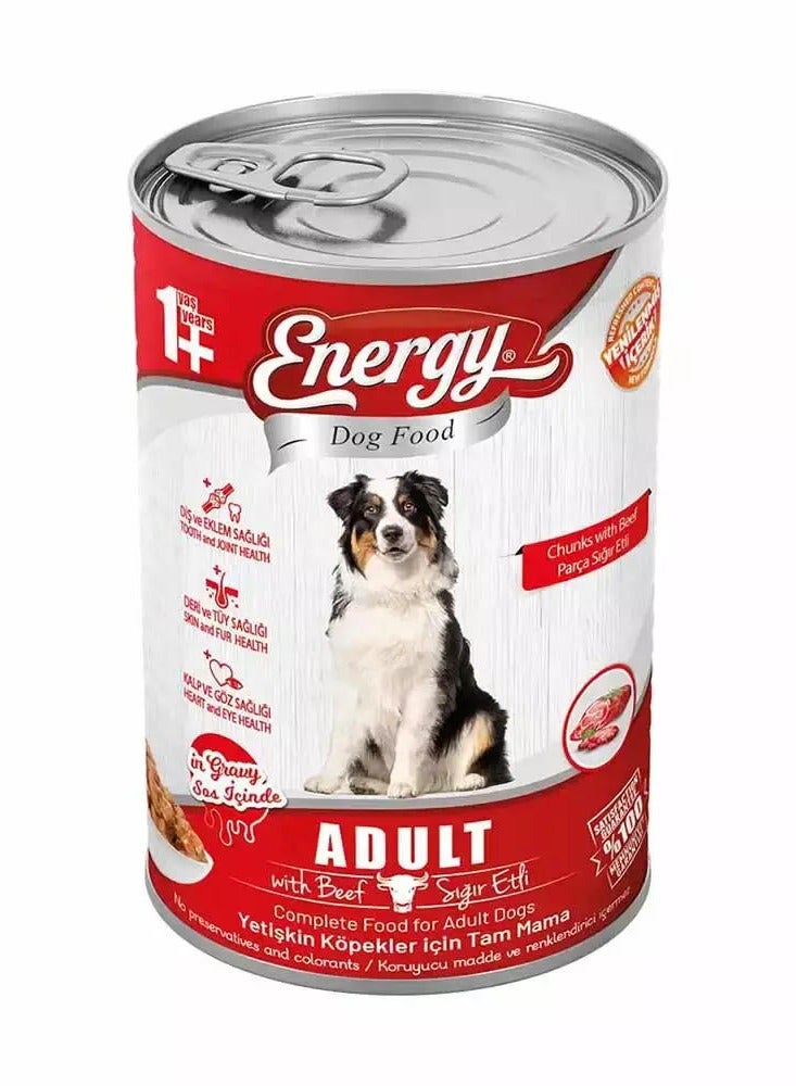 Energy Adult Dog Food With Beef In Gravy 400 Gms - Image 1