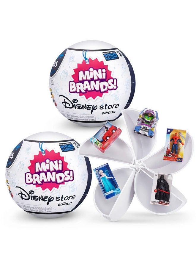5 Surprise 5 Surprise Disney Mini Brands Collectible Toys by ZURU - Great Stocking Stuffers - Disney Store Edition, 2 Capsules of 5 Mystery Toys for Kids, Teens, and Adults (Amazon Exclusive)  - Image 1