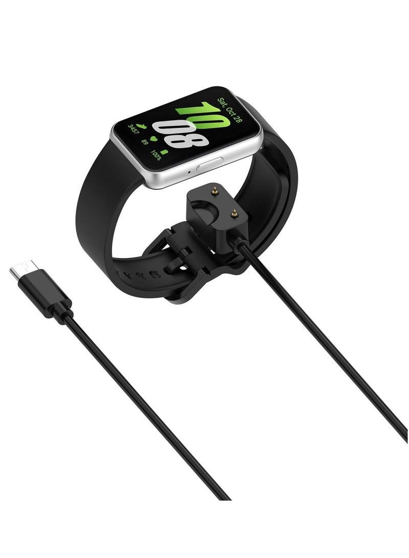 Compatible for Samsung Galaxy Fit3 Charger 3.3ft Type-C Charging Cable Magnetic Charger for Samsung Galaxy Fit 3 SM-R390 Smartwatch (Black) - Image 5