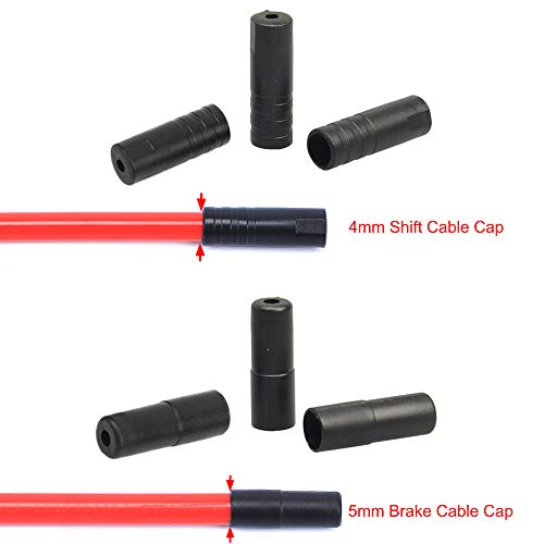 Saipor Saiper 200pcs Bike Derailleur Shift and Brake Wire Cable Housing Ferrule End Caps, 100 pcs for 4mm derailleur /100 pcs for 5mm Brake Cable - Image 5