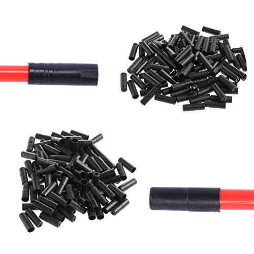 Saipor Saiper 200pcs Bike Derailleur Shift and Brake Wire Cable Housing Ferrule End Caps, 100 pcs for 4mm derailleur /100 pcs for 5mm Brake Cable - Image 1