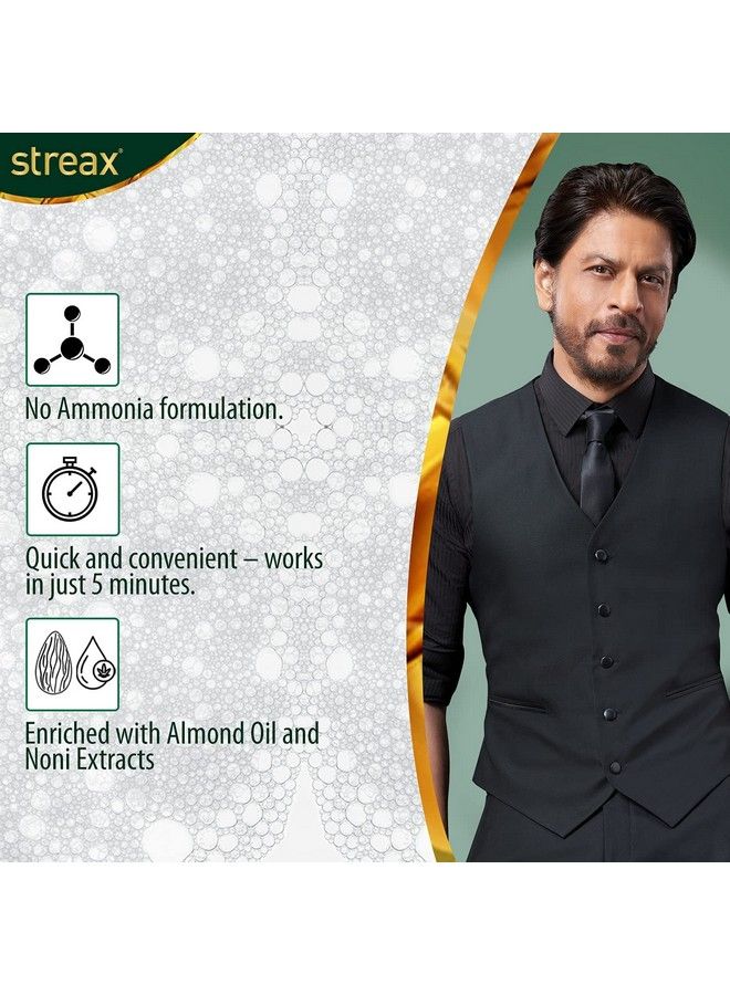 Streax شامبو إنستا لتلوين الشعر للرجال والنساء باللون الأسود الطبيعي 18 مل (عبوة من 24 قطعة)؛ غني بزيت اللوز ومستخلصات النوني؛ لون فوري يدوم طويلاً - Image 5