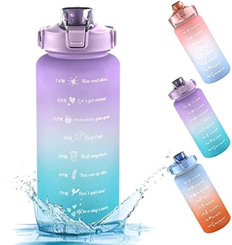 AEKDO 2L Sipper Water Bottle Fitness Gym Water Bottle Spirit Motivational Water Gallon with Time Marker Large Capacity 2000ML Leakproof BPA Free Fitness Sports Water Bottle ABS Plastic Pack of 1 - Image 5