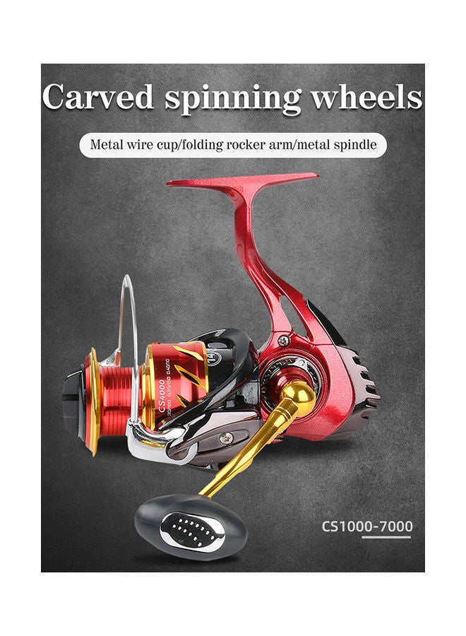 NIBEMINENT Carved Spool Wheel Fishing Reel 16 x 16cm - Image 1