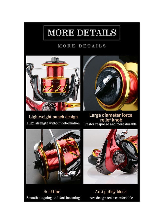 NIBEMINENT Carved Spool Wheel Fishing Reel 16 x 16cm - Image 2