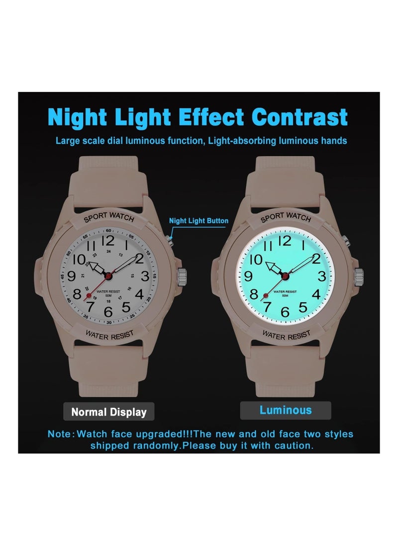 Captaintech Waterproof Kids Analog Watch with Night Light Easy to Read Time Teaching Gift for Boys and Girls Ages 6 to 18  - Image 2