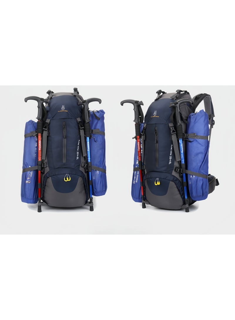 FLAMEHORSE Outdoor Mountaineering Bag Shoulder Men And Women 60L Large Capacity Travel Backpack Nylon Water-Proof Travel Bag - Image 3
