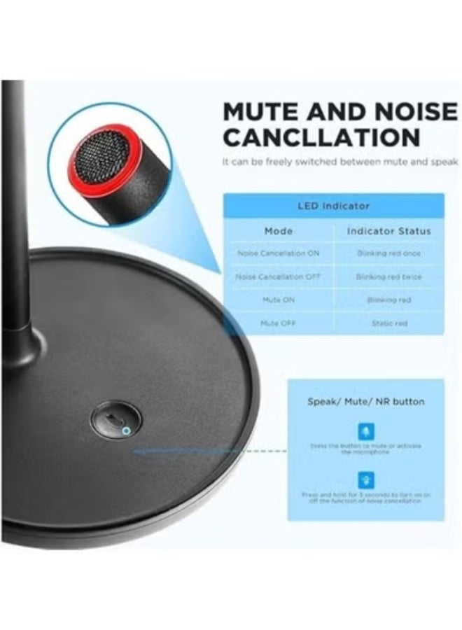 USB Microphone – Type-C with Adjustable Stand, Multi-Device Compatibility, Clear Sound Recording - Image 2