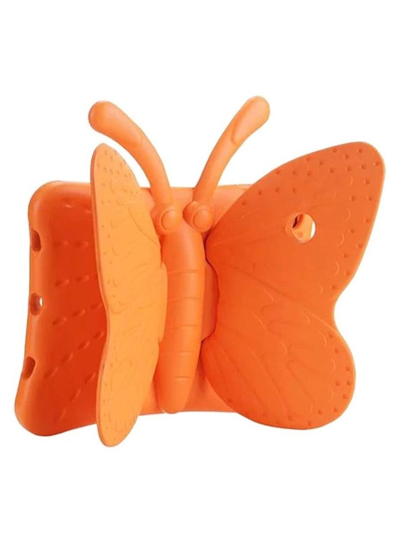 iPad 6th Generation Case for Kids, iPad 9.7 Case, Light Weight Shockproof EVA Foam Protective Tablet Stand Cover Holder for Apple iPad Air/Air 2 iPad 9.7 2017/2018 - Cute Butterfly, Orange - Image 4