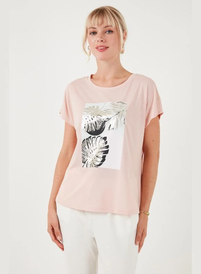 Lela Lela Printed Crew Neck Regular Fit T-Shirt Women's T-Shirt 6671004