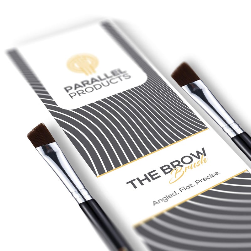 Parallel Products - The BROW Brush - (2 Pack) Premium Angled Eyebrow Brush for Powder, Henna, Cream, Tint, Makeup, Gel, Lamination and Wax - Image 2