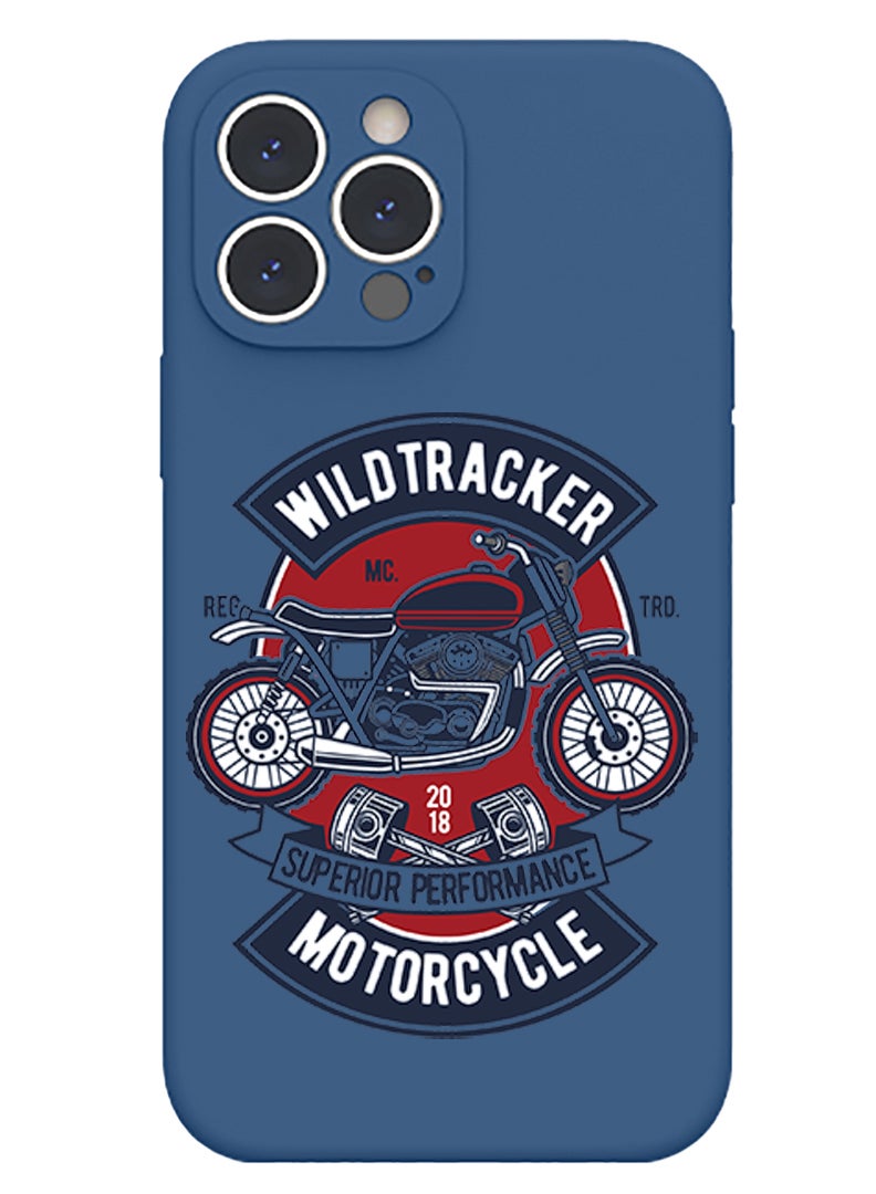 Theodor Protective Slim Fit Case Liquid Silicone Cover with Full Body Protection Anti-Scratch Shockproof Case For iPhone 12 Pro Max Blue  - wil;d tracker copy - Image 1