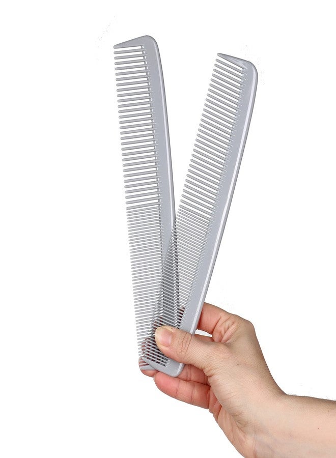 Styling Gear #303 Wide Tooth Comb Hair Detangling Comb Styling For Women, Men, Hair Stylists, Hair Comb, Wide Teeth Combs Fine Tooth Clipper Combs. 2 Piece (Gray) - Image 1