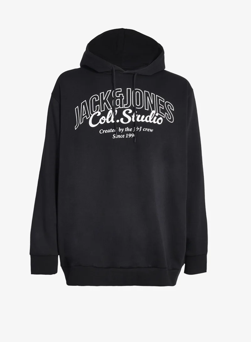 JACK & JONES Plus Size Logo Pullover Hoodie
