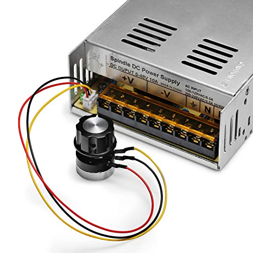 Genmitsu Air-Cooled 300W Brush DC Spindle Motor with 0-48V Output Adjustable Switching Power Supply, 52mm Clamp & ER11 Collet, Ideal for CNC Machining - Image 4