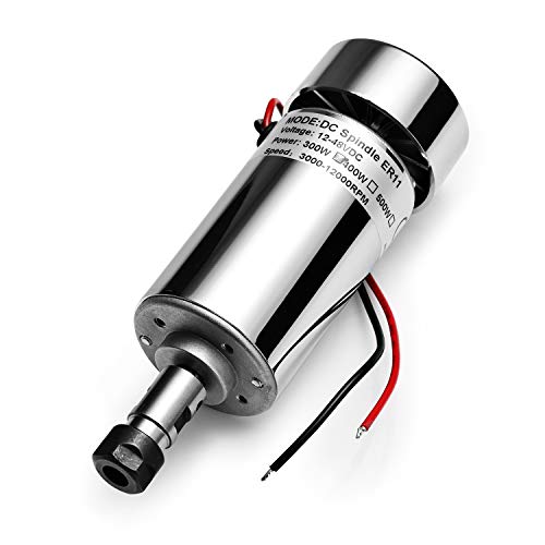 Genmitsu Air-Cooled 300W Brush DC Spindle Motor with 0-48V Output Adjustable Switching Power Supply, 52mm Clamp & ER11 Collet, Ideal for CNC Machining - Image 3