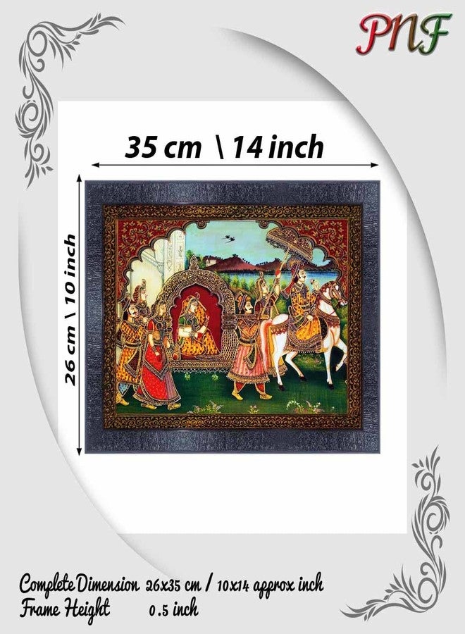 pnf Poster And Frames Rajasthani Miniature Painting Art Wooden Photo Frame With Acrylic Sheet | Living Room, Bedroom | Home Decoration | Best Gifting Option (10 * 14inch,Multicolour,Synthetic) 1108 - Image 2