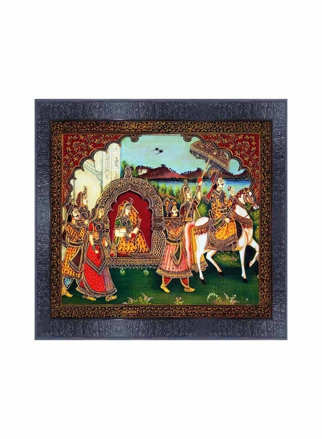 pnf Poster And Frames Rajasthani Miniature Painting Art Wooden Photo Frame With Acrylic Sheet | Living Room, Bedroom | Home Decoration | Best Gifting Option (10 * 14inch,Multicolour,Synthetic) 1108 - Image 1