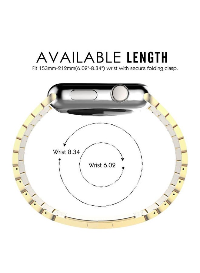 Voberry Replacement Band For Apple Watch Series 3/2/1 Gold - Image 4