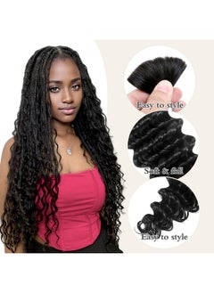 Deep Wave Bulk Human Hair For Braiding 1 Bundle 50G 20 Inch No Weft 10A Brazilian Virgin Curly Human Hair Extensions For Boho Braids Wet Wavy Human Braiding Hair (20",1B) - pzsku/Z38B130FD1AAD97139DCEZ/45/_/1734182943/f676df51-e227-4beb-9dbd-9c6fae277785